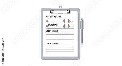 Aircraft pre-flight checklist emphasizing safety and operational procedures