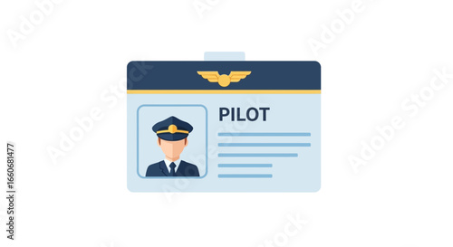 Aviator identity card displaying personnel information and credentials