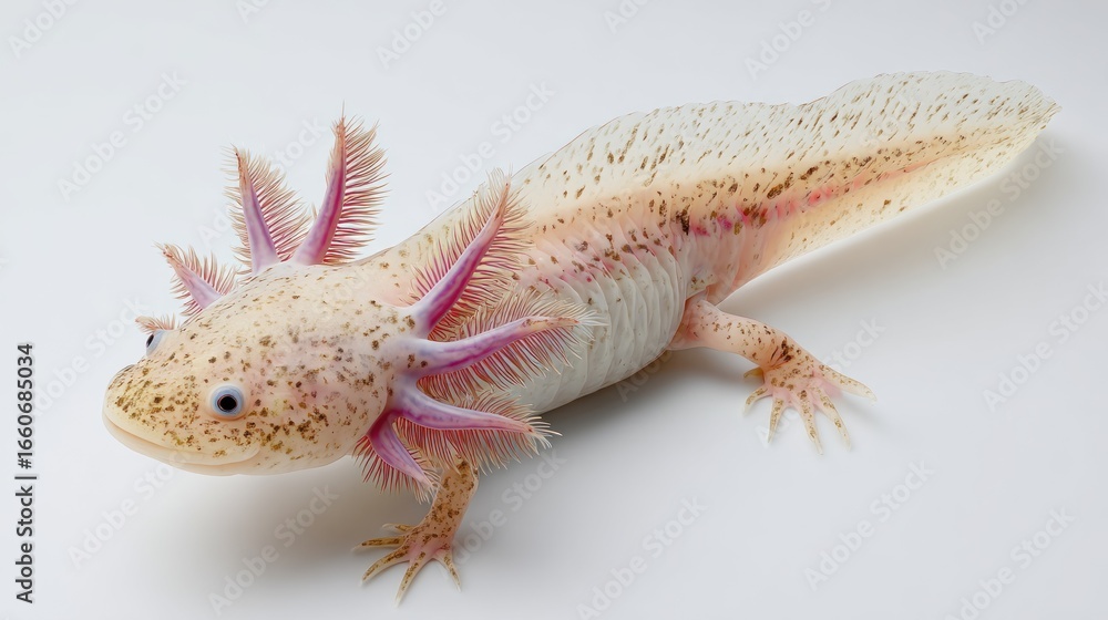 Obraz premium A light-colored axolotl