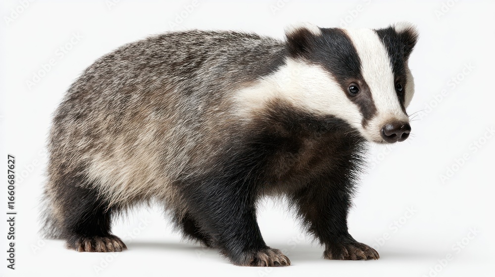 Fototapeta premium Badger against white background