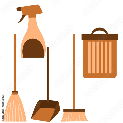 set of cleaning tools