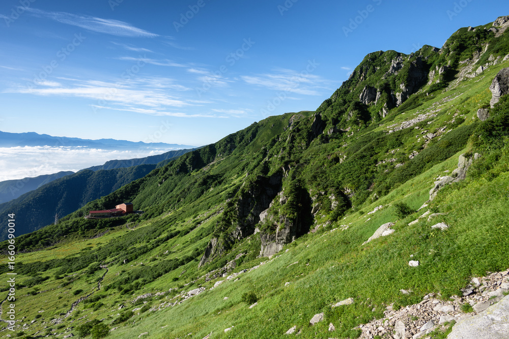 Naklejka premium 夏の木曽駒ケ岳