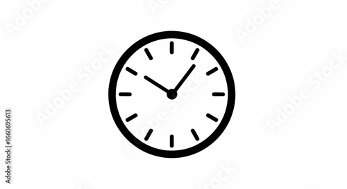 Vector Clock Illustration Icon Time Management Design
