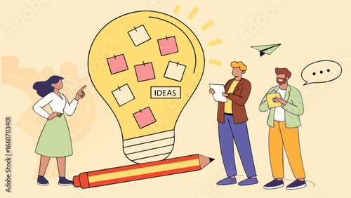Brainstorming Session with Idea Generation.
