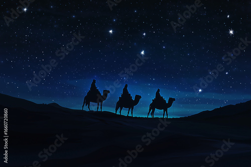 Wallpaper Mural The Three Wise Man on their way to Bethlehem to meet Jesus Torontodigital.ca