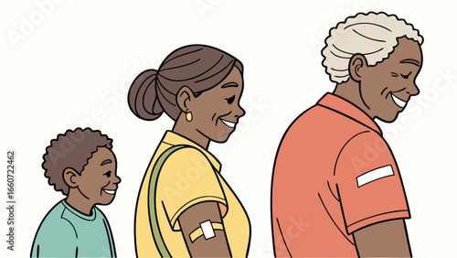 Family Vaccination Lineup for Immunization.