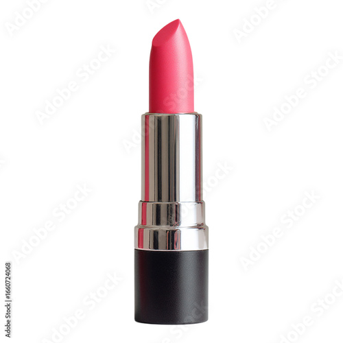 Red lipstick isolated on transparent background 