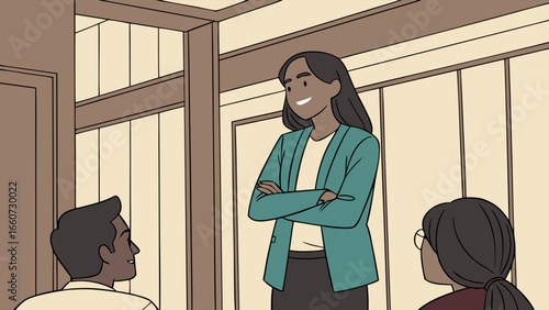 Business Meeting in a Calm Office Setting.