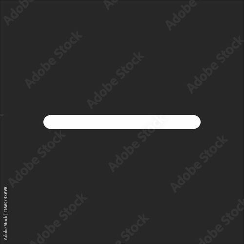 Fotografía Minus Icon - Black Solid Vector