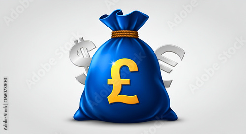 Money Bag With Currency Symbols Symbolizing Financial Wealth And Economic Growth