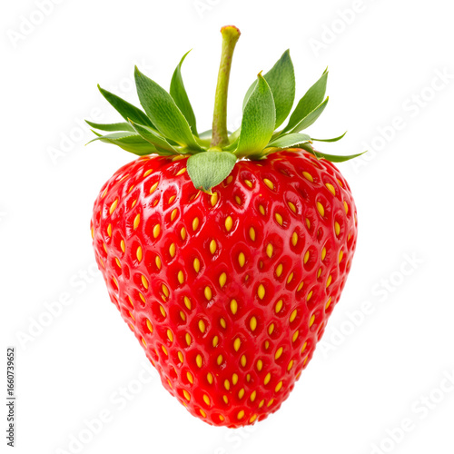 Vibrant Close-Up of a Fresh, Ripe Strawberry A Delicious and Juicy Treat