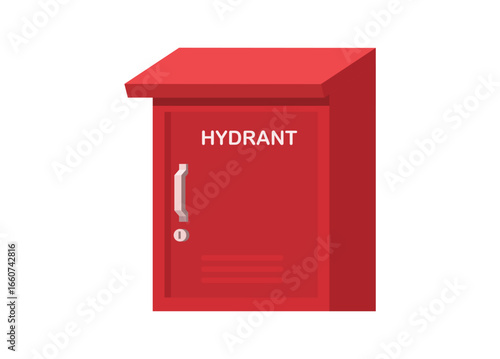 Hydrant box. Simple flat illustration.