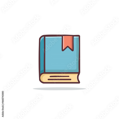 Closed book with bookmark - educational concept of knowledge, stories, studies, reading for learning or personal enrichment.