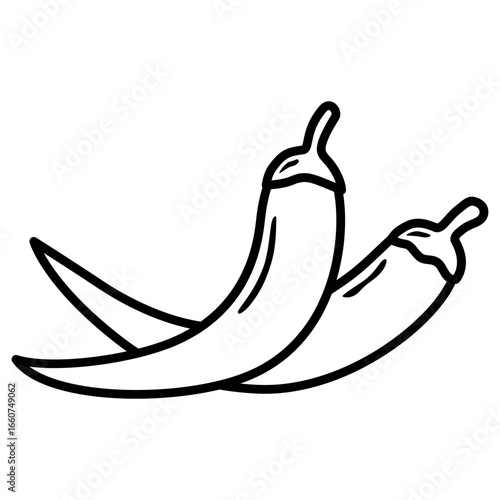 vector illustration of chili 