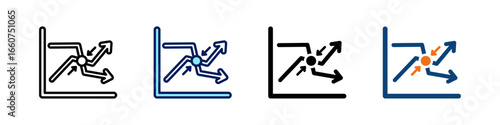 Break Even Analysis All In One Icon Multi Styles Vector Set