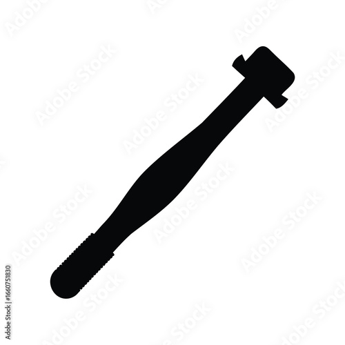 Silhouette of a specialized rubber mallet tool used in different applications