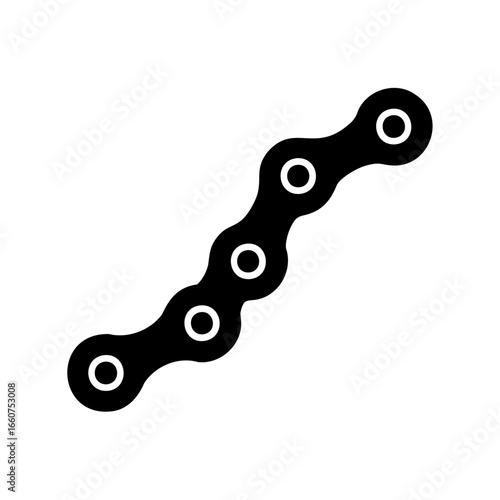 Wallpaper Mural Black and white graphic of a bicycle chain with rollers showing Torontodigital.ca