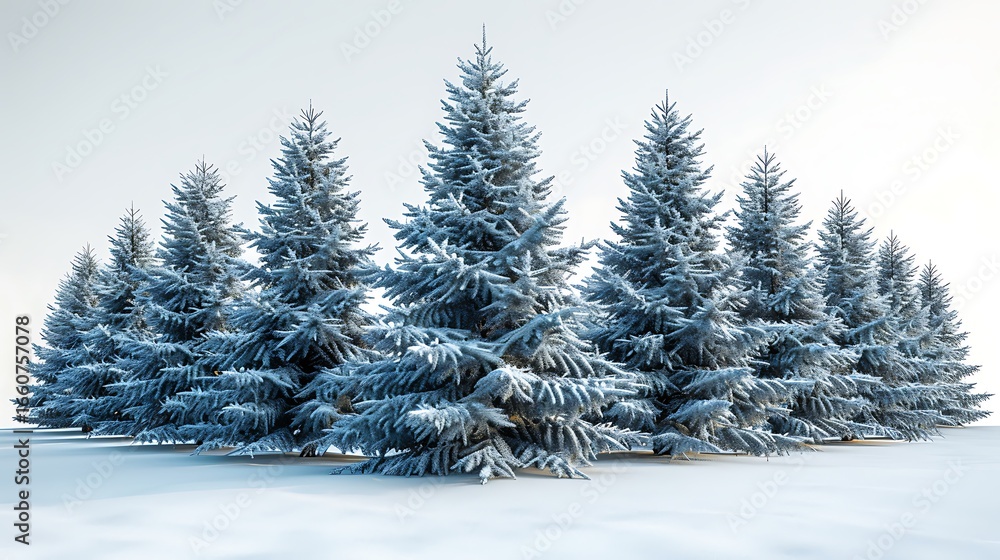 Naklejka premium Spruce Tree isolated on white background.