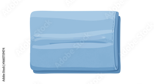 A light blue folded textile, suitable for travel, symbolizing freshness, serenity and minimalist aesthetics in home decor and household themes
