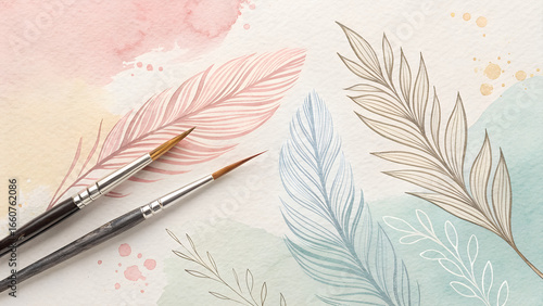 Wallpaper Mural feather and ink Torontodigital.ca