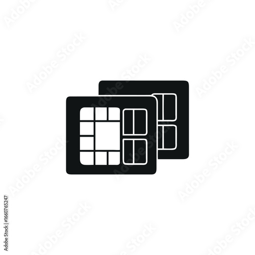 Dual SIM Card Icon Vector