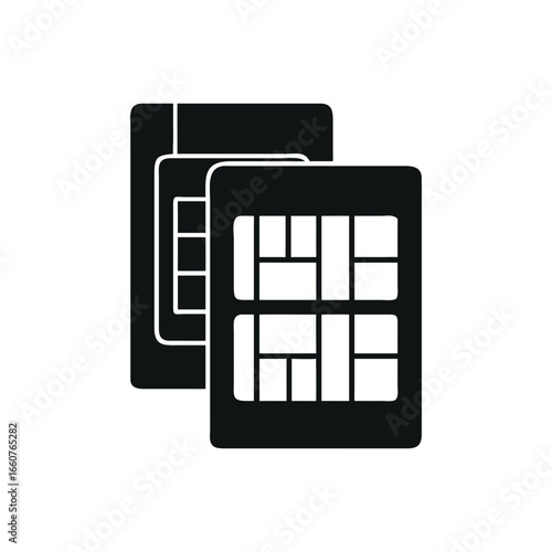 Dual SIM Card Icon Vector
