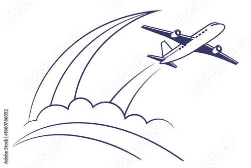 ✈️ Minimalist Airplane Icon Vector
