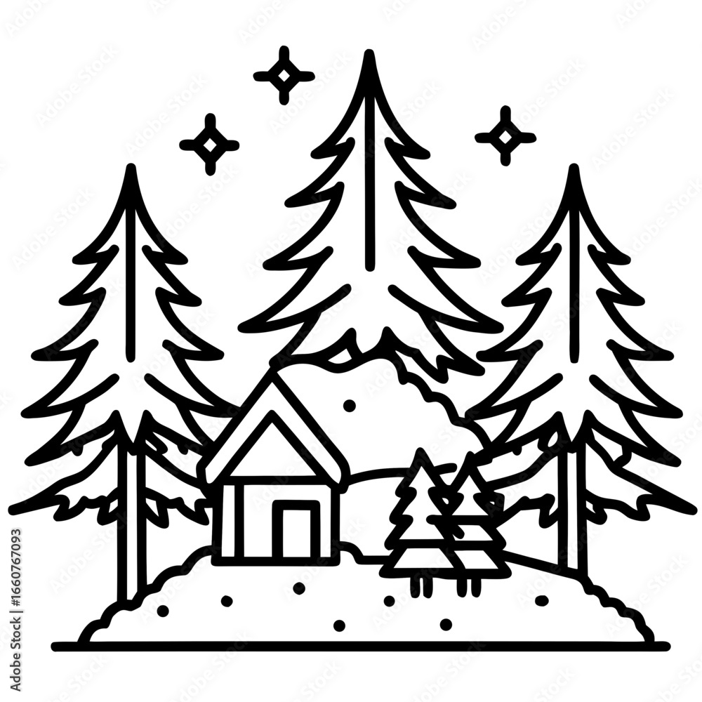 Fototapeta premium Pine Snow Texture Vector