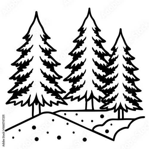 Pine Snow Texture Vector