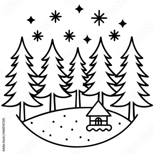 Pine Snow Texture Vector