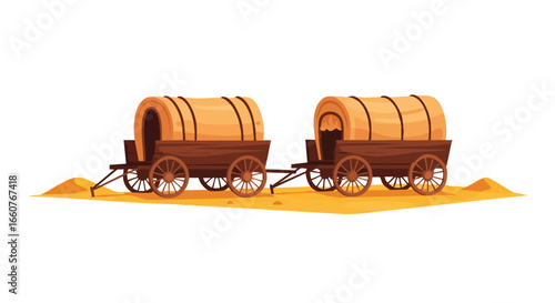 Classic Caravan of the Wild West, a journey through arid landscapes evokes themes of exploration, freedom, and uncharted territories reminiscent of