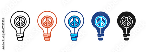Peacefulness Icon Set Multiple Style Collection