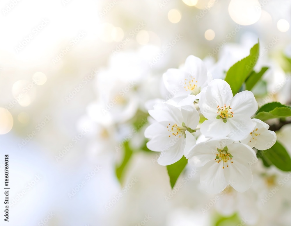 Obraz premium Spring blossoms with soft light bokeh.