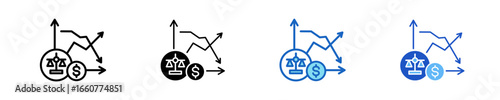 Equity Market  Icon Set Multiple Style Collection