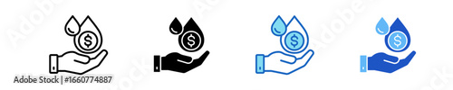 Market Liquidity  Icon Set Multiple Style Collection