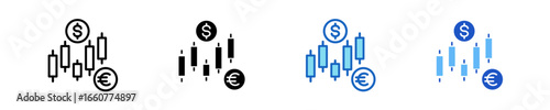 Forex Trading  Icon Set Multiple Style Collection