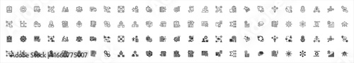 Delivery management icon collection set outline and black solid style. Containing plan, target, supply chain, risk, carrier, software, contract, visibility, team, inspection, logistics, wireframe.
