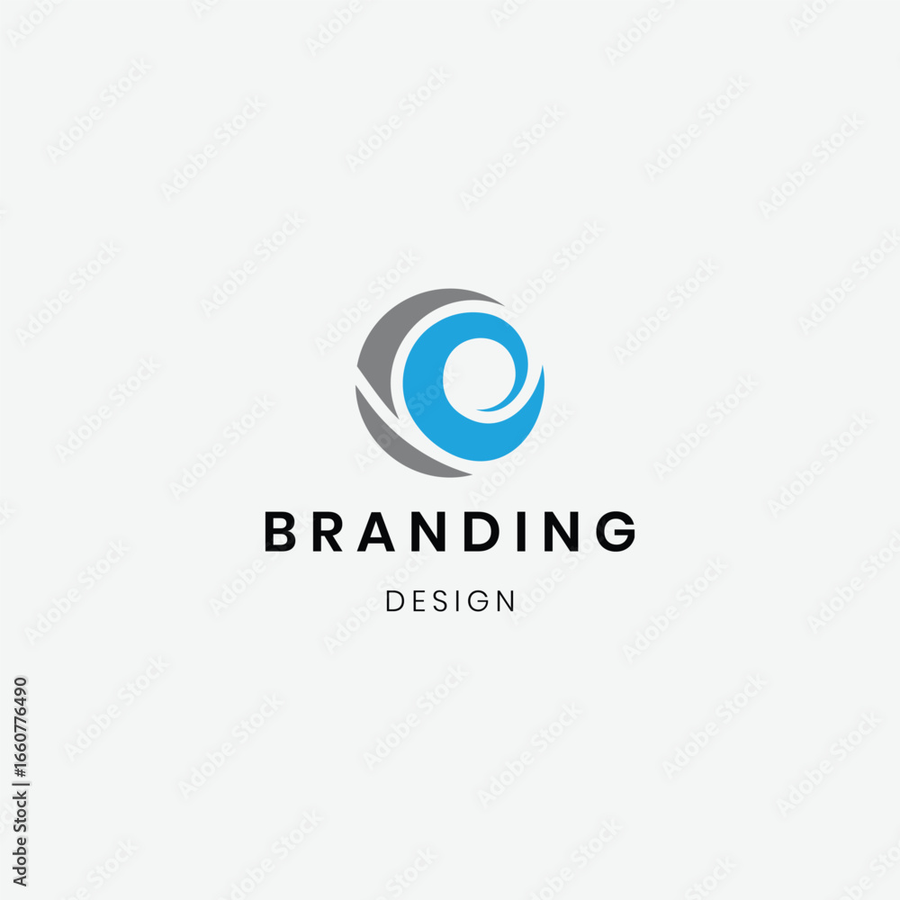 Obraz premium Modern design wave shaped letters CE logo