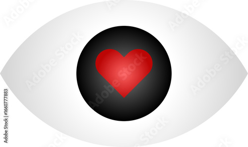 heart eyes cartoon element