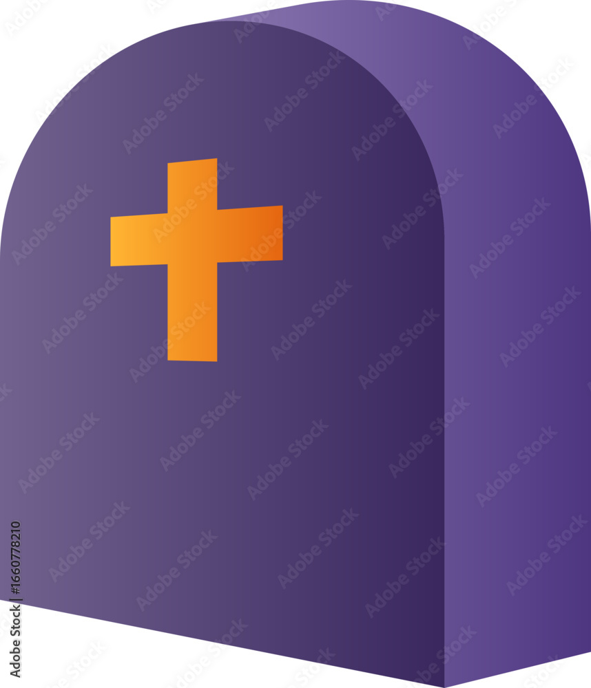 Obraz premium halloween tombstone cartoon design element