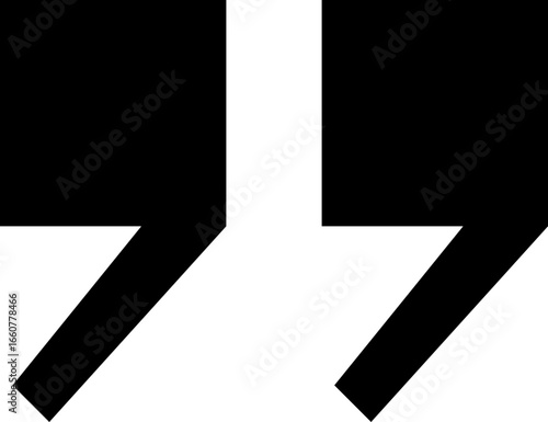 black quotation symbol element