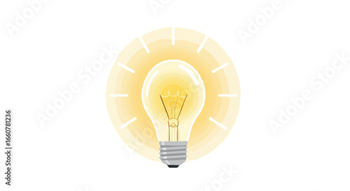 Illuminating Ingenuity: A Radiant Light Bulb Symbolizing Innovation and Problem Solving, Showcasing Brightness, and Technological