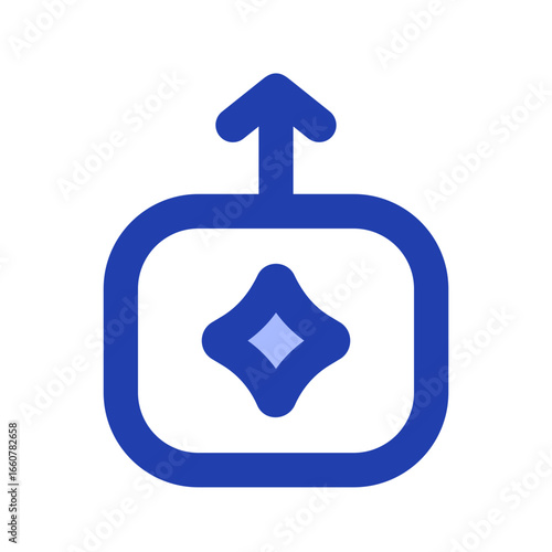 upscale blue icon