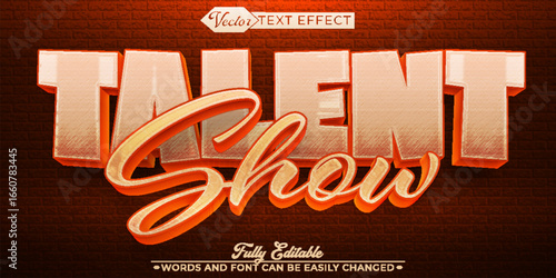  Talent Show Performance Vector Fully Editable Smart Object Text Effect