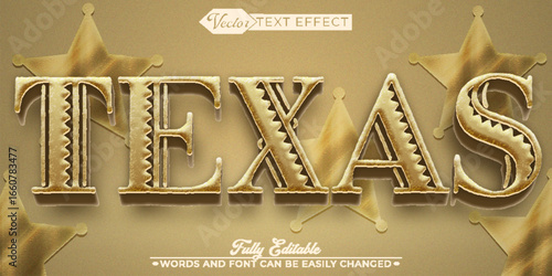  Texas Wild West Vector Fully Editable Smart Object Text Effect