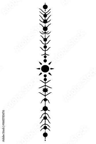 Chakra alignment symbol art - spiritual energy healing flow, balance design