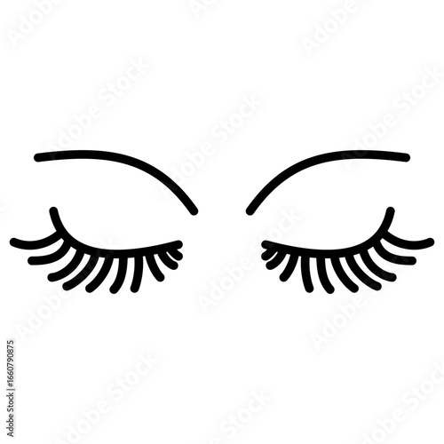 Eyelashes Outline Icon