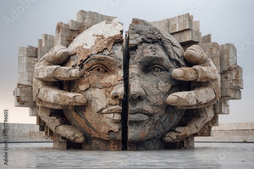 World Humanitarian Day monument uniting cultures, symbol of peace and diversity