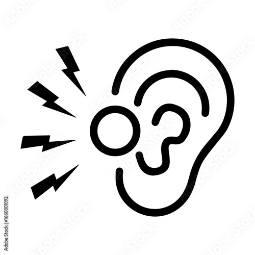 Earache line icon