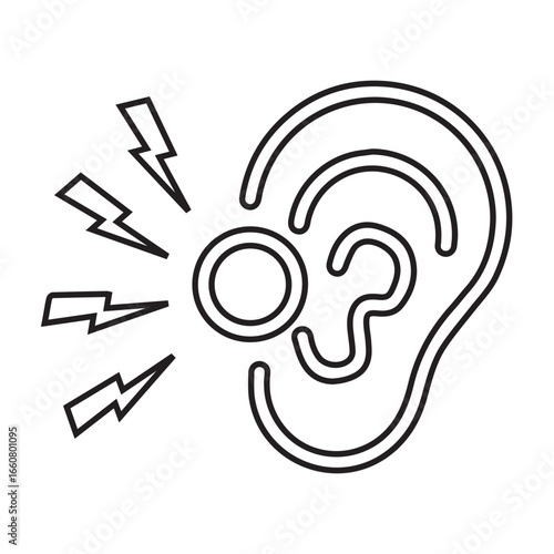 Earache line icon